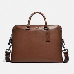 Men's Beckett Smooth Burnished Saddle
Leather Portfolio Briefcase
